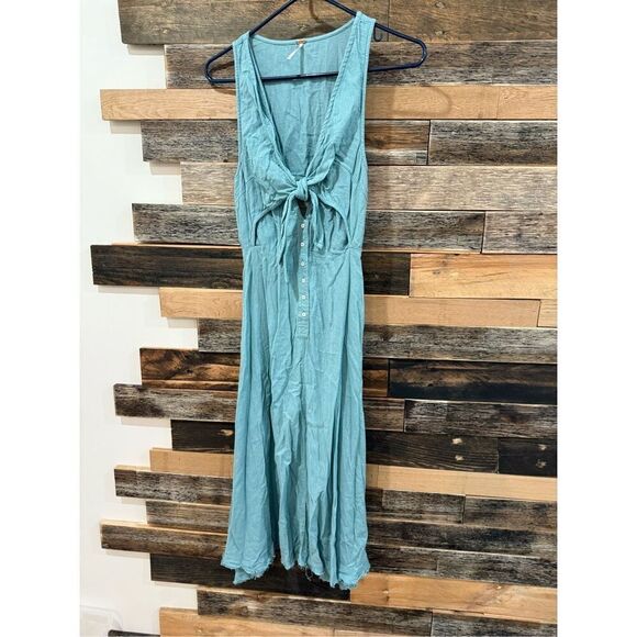 Free people cotton blend midi dress size S - Picture 1 of 9
